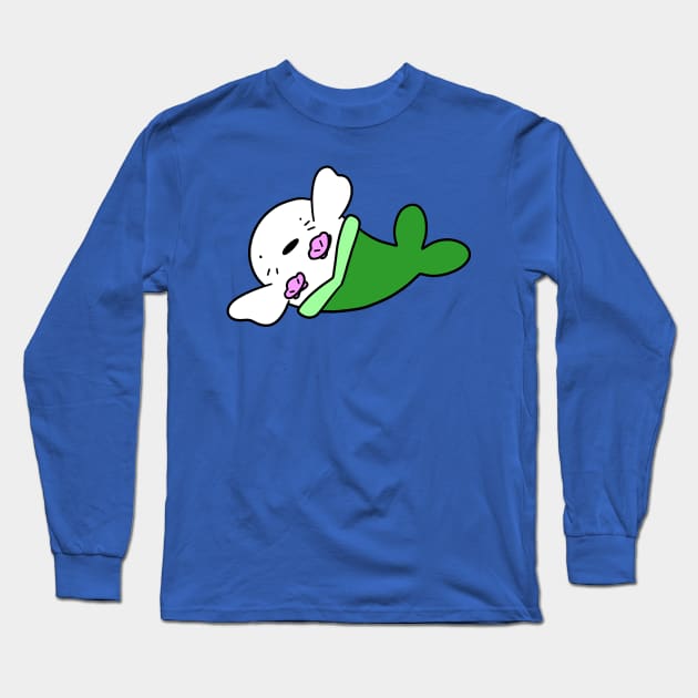 Mermaid Harp Seal Long Sleeve T-Shirt by saradaboru